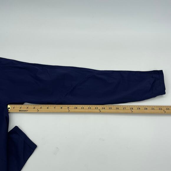 FABLETICS High Waisted Seamless Dot Leggings Size M Blue Cropped Workout Pant - Picture 6 of 6